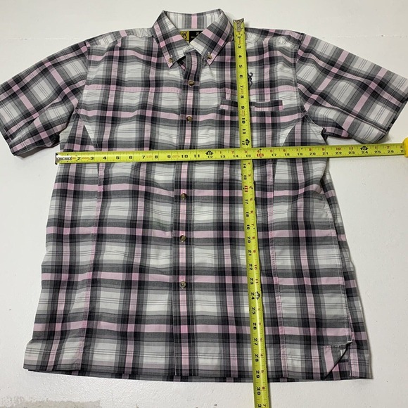 Men's Size Large Browning Pink Country Plaid Hunting Fishing Button Down Shirt - Picture 6 of 12